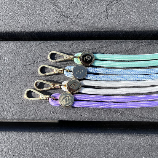 【6mm】多巴胺色系 23K真金電鍍編織便攜手機掛繩（附送透明夾片）