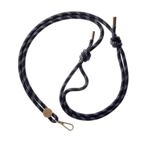 【6mm】中性色系 23K真金電鍍編織便攜手機掛繩（附送透明夾片）