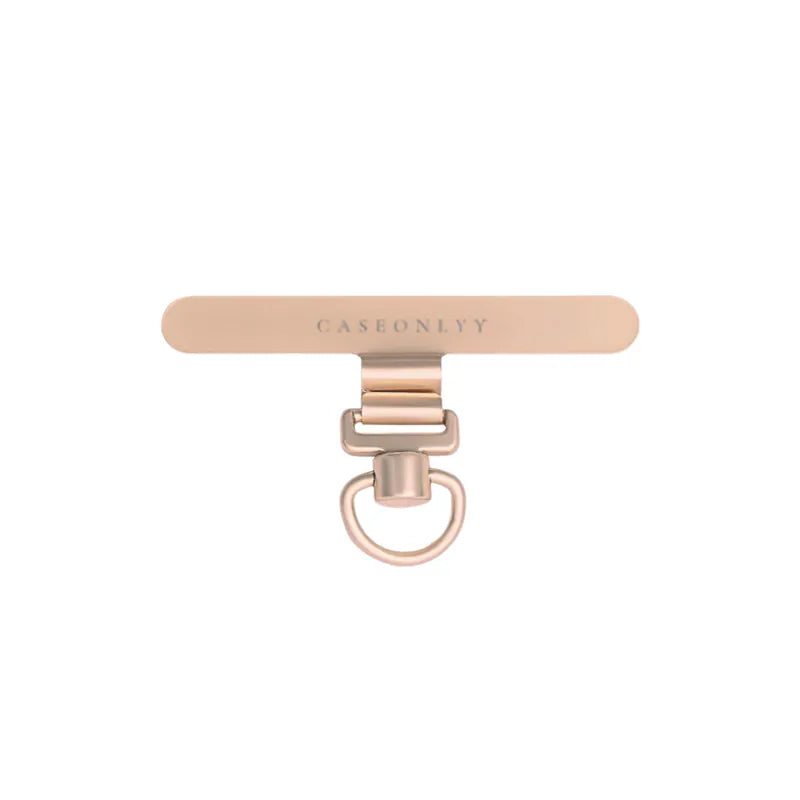 【自帶弧度不阻充電】360度可旋轉不銹鋼便攜手機掛繩固定片