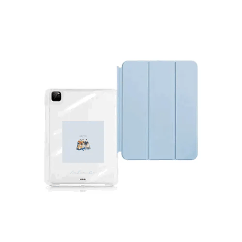 【自選訂製】導軌式可拆蓋 三摺式不發黃背板iPad 保護套