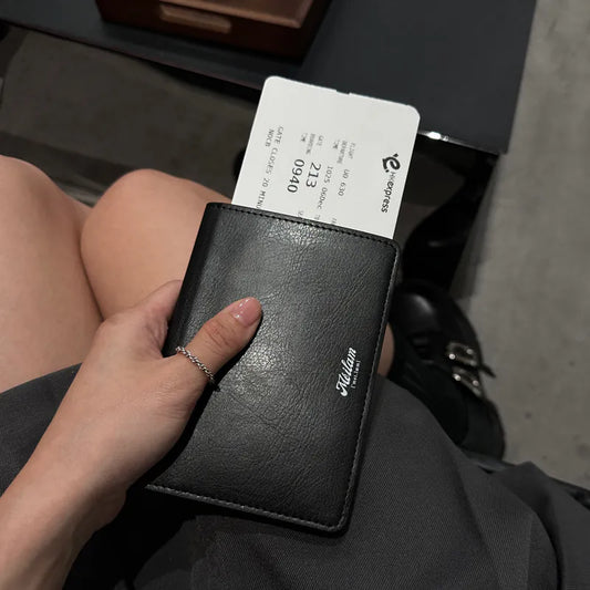 【名字訂製】純色超細纖維皮革護照套