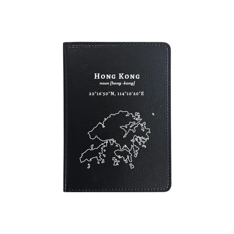 【微瑕疵品】Hong Kong 手繪地圖系列 超細纖維皮革護照套