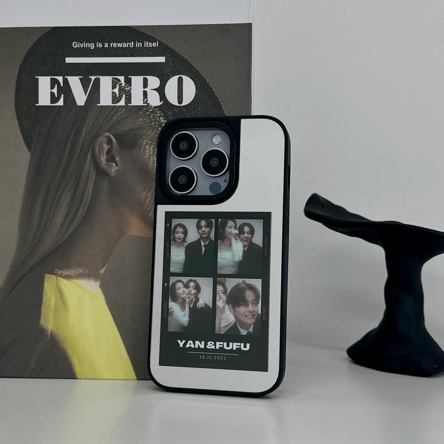 【相片訂製】人生四格升級防撞鏡面手機保護殼