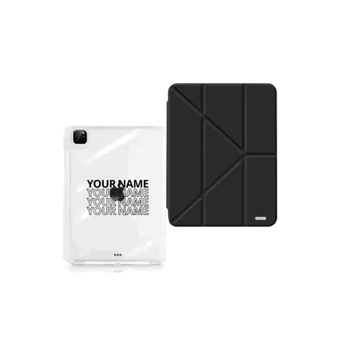 【導軌式可拆蓋】疊字名字訂製｜不發黃背板iPad 保護套