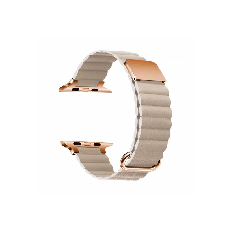 磁吸荔枝皮革Apple Watch 錶帶