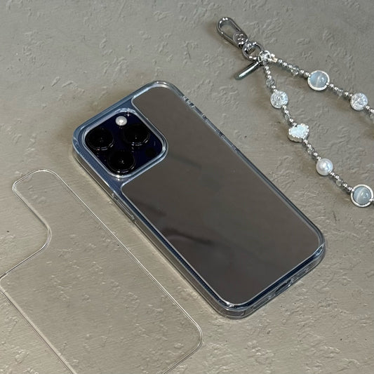 可拆卸鏡面背板透明手機保護殼