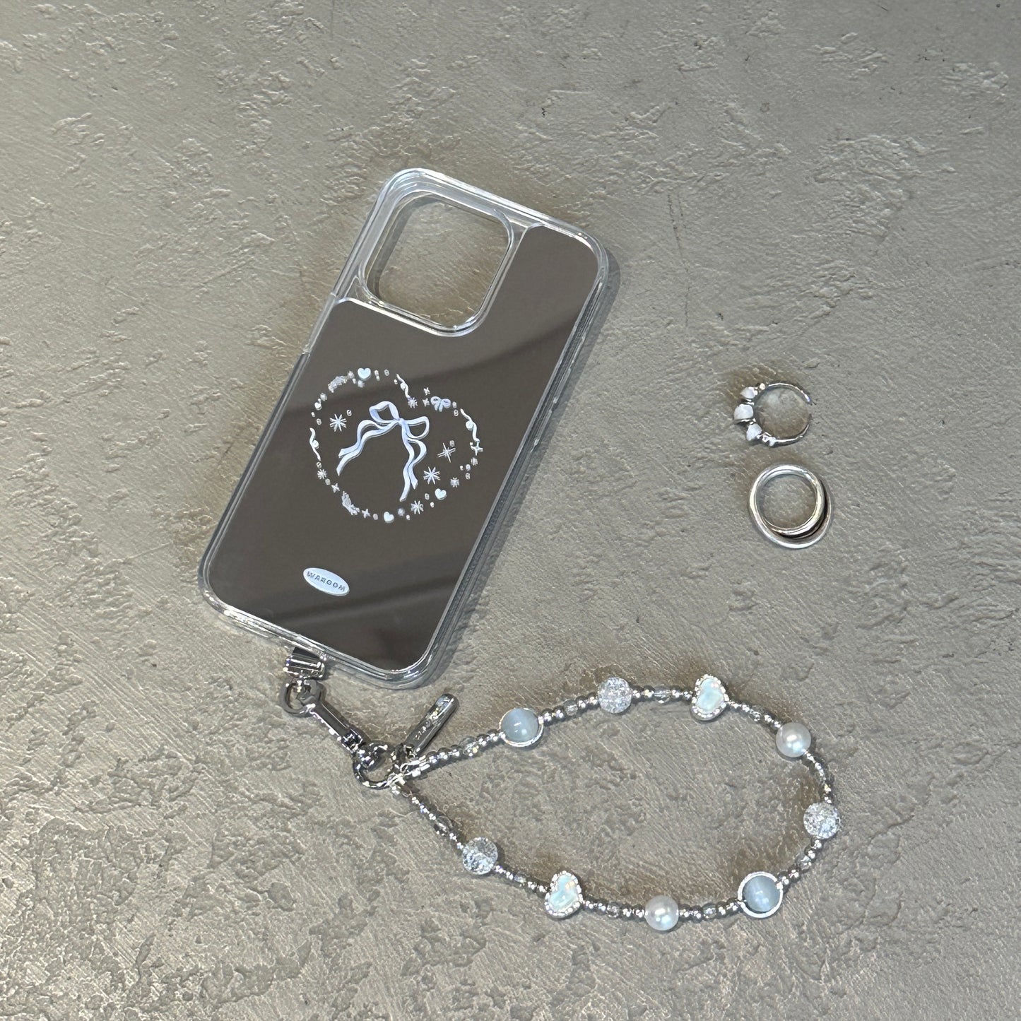 Heart Symbol｜可拆卸鏡面背板透明手機保護殼