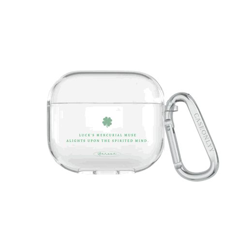 四葉草｜超輕透水晶不發黃AirPods 硬殼