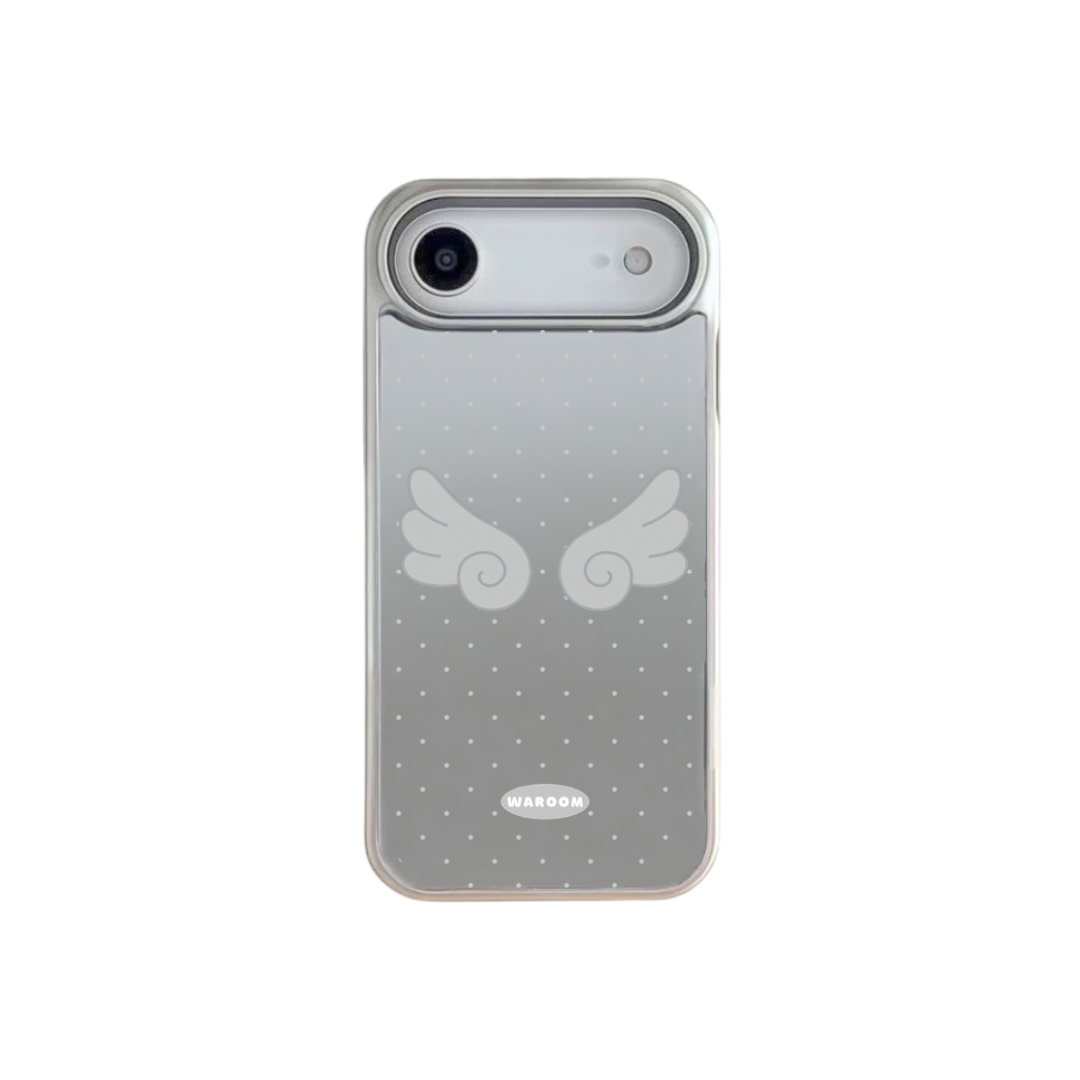 Aether Wings｜銀色電鍍框鏡面手機保護殼