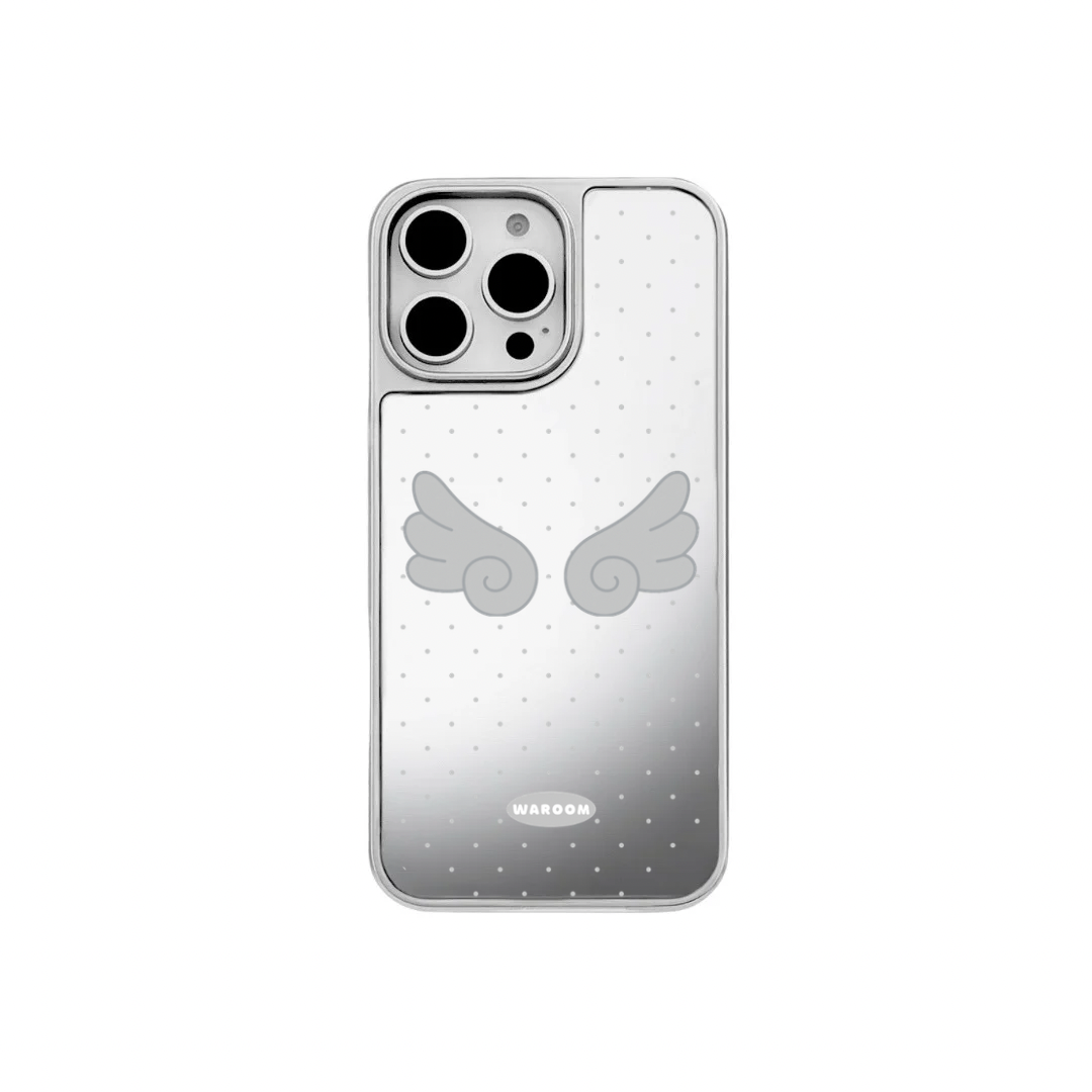 Aether Wings｜銀色電鍍框鏡面手機保護殼