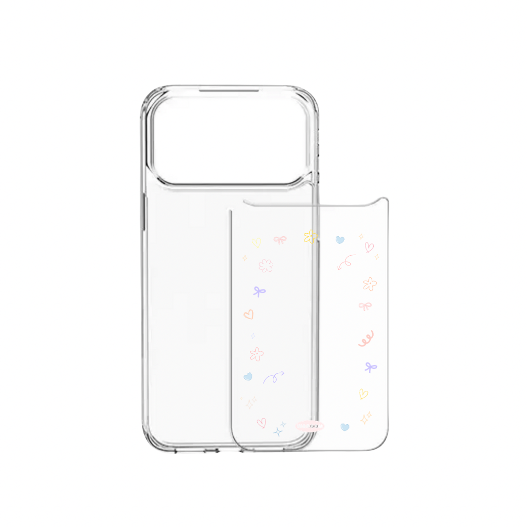 Spring Frame｜可拆卸背板透明手機保護殼