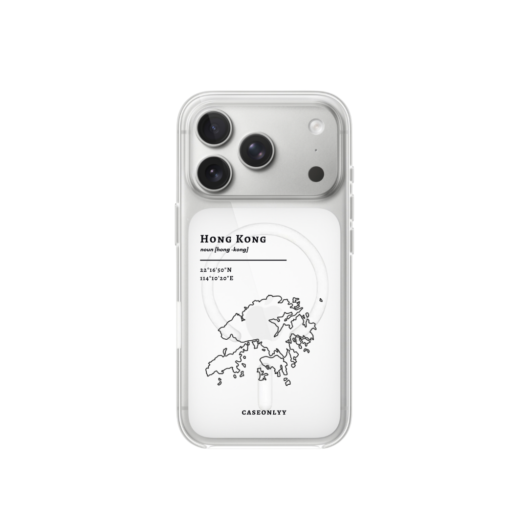 【Hong Kong 手繪地圖系列】MagSafe 磁吸換板手機殼