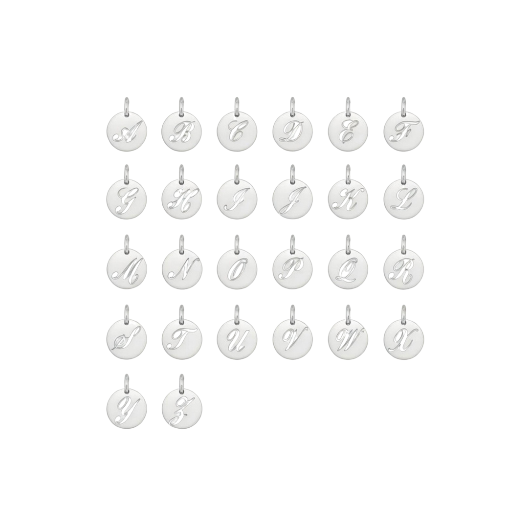 銀色蝴蝶結字母吊牌鎖匙扣